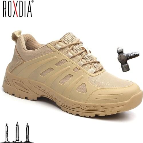 Drop shipping Men Safety Shoes Steel Toe Cap Anticollision Work Sneakers Puncture proof Shoe Brand Plus Size 37-46 RXM219