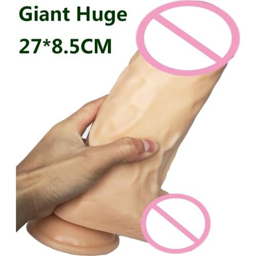 AMABOOM 27*8.5CM Giant Huge Dildo Super Big Dick with suction cup Anal Butt Plug Large Dong Realistic Penis Sex Toys For Women