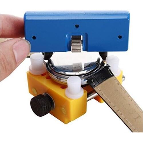 Adjustable Watchmaker Repair Tool Watch Case Clamp Holder Cover Remover Watch Opener Back Cover Press Closer Remover Fixing Stan