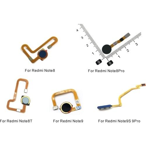 Touch ID Fingerprint Sensor Scanner Flex Cable For Xiaomi Redmi Note 8 8T Note8 9S 9Pro Home Return Button Key Replace Parts