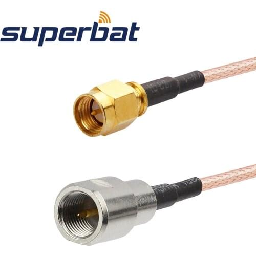 Superbat FME Plug to SMA Male Adapter RF Pigtail Cable RG316 15cm for Wifi Antenna