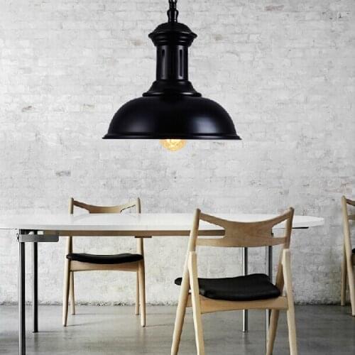 Dia*33cm American industrial loft vintage pendant light for dining room iron black E27 home decoration lamp