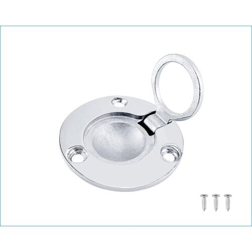 2PCS 51mm Boat 316 Stainless Steel Round Flush Mount Lift Ring Deck Hatch Latch Pull Lift Handle Pull Ring Hardware Accessories
