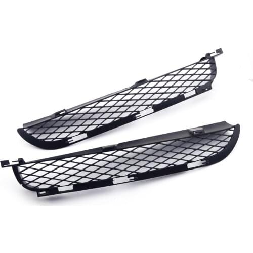2pcs Black Front ABS Grilles Upper Bumper Mesh Grill Trim Moulding fit for BMW X5 E53 2004 2005 2006