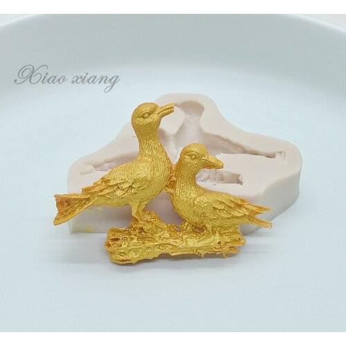 3D Birds Silicone Fondant Molds For Baking Cake Decorating Tools Sparrow Chocolate Molds Pastry Kitchen Baking Accessories