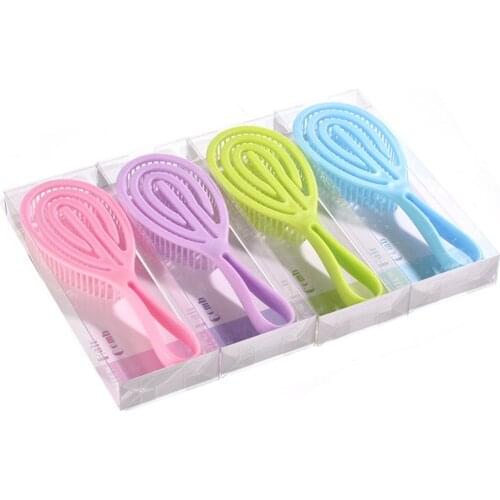 4pcs Hair Comb Scalp Massage Hair Brush Wet Curly Detangle Comb Detangling Hairbrush Women Salon Hairdressing Styling Tools