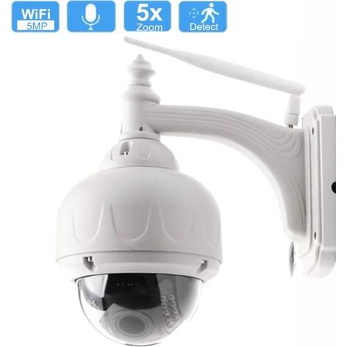 5MP HD IP Camera 1080P Outdoor Security PTZ WiFi Camera Auto Tracking Home CCTV Surveillance H.265 P2P IR Network Two Way Audio
