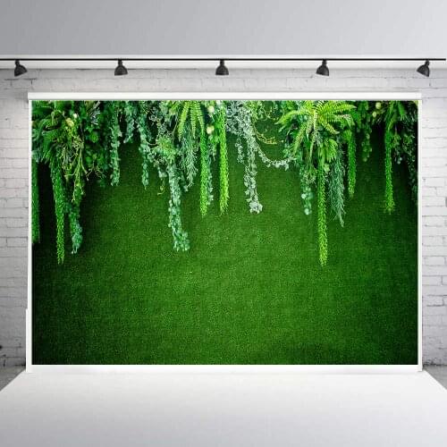 BEIPOTO Bridal Shower Backdrop green leaves wedding baby shower photography background dessert table party decor banner B188