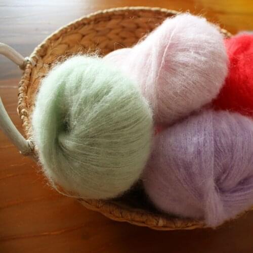 Free shipping 250g(25g*10pcs) Hand Woven Super Soft Mohair Yarn Acrylic Thin Crocheted Shawl