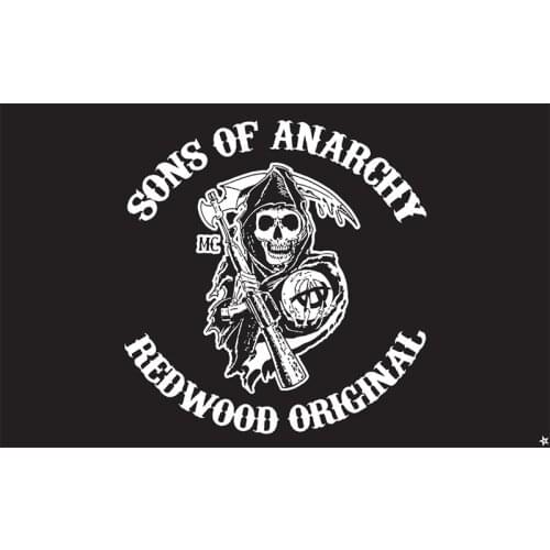 PODIUM 90x150cm Sons Of Anarchy Logo Gif Flag For Decoration