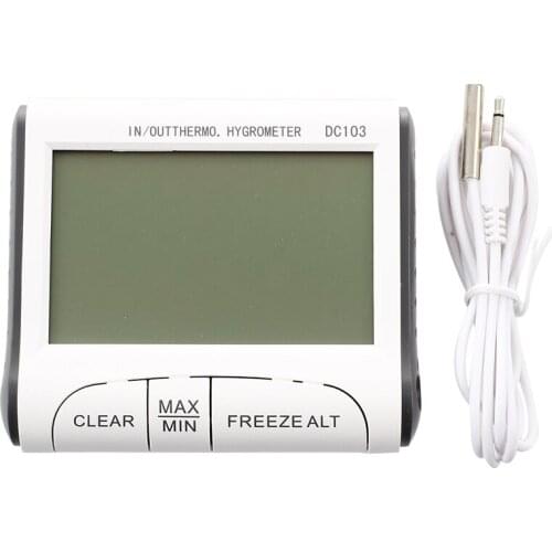 DC103 Digital LCD Portable Indoor Outdoor Thermometer Hygrometer