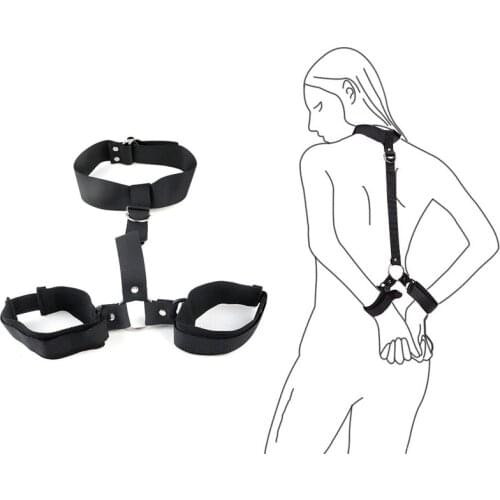 Erotic Accessories Handcuffs & Ankle Cuffs BDSM Bondage Set Restraint Open Leg Sex Toys For Couples Sex Products Bondage Gear