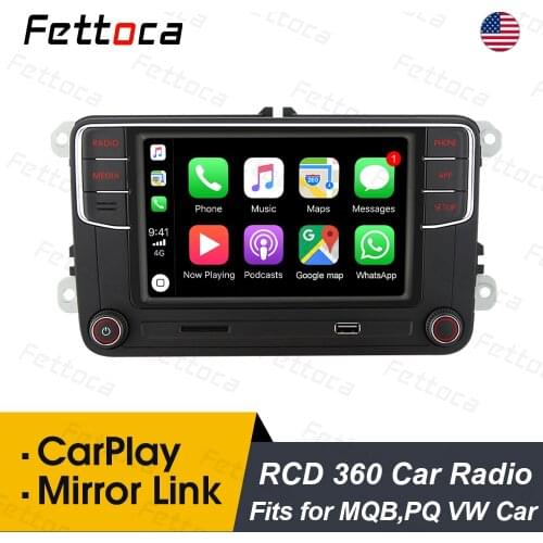 FETTOCA RCD360 Plus MIB Carplay Car Radio DS RCD330 Mirror Link Headunit For VW Polo Golf Passat Jetta MK5 MK6 B6 B7 Eos Bettle