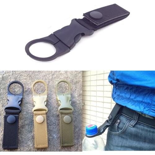 Quickdraw Carabiner outdoor hike Water Bottle Buckle Holder tool molle attach webbing backpack Hanger Hook camp clip hang clasp