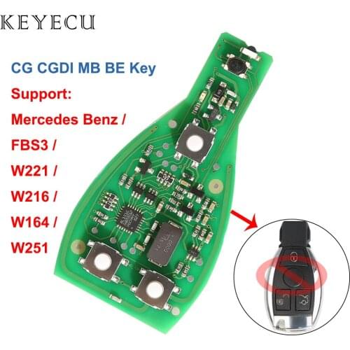 Keyecu CG CGDI MB BE Key pro 315MHZ/433MHZ for CGDI MB 3 Buttons for Benz for W221 W216 W164 W251 (Without Smart Key Shell )