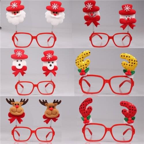 Red Cartoon Snowman Elk Antlers Doll Glasses Noel Natall Gifts For Kids Adults Merry Christmas Decor For Home 2021Kids Navidada