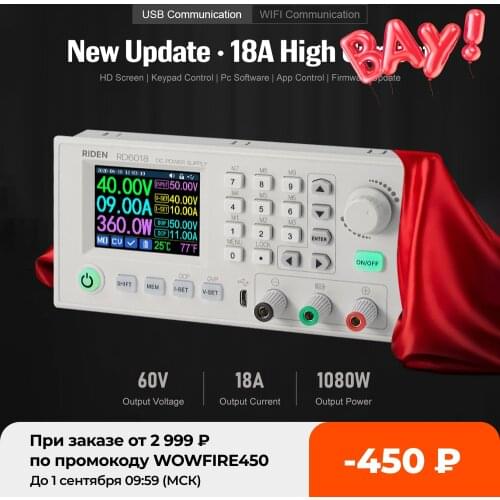 RD RD6018 RD6018W USB WiFi DC-DC Voltage Current Step-down Power Supply Module Buck Voltage Converter Voltmeter VS RIDEN RD6006