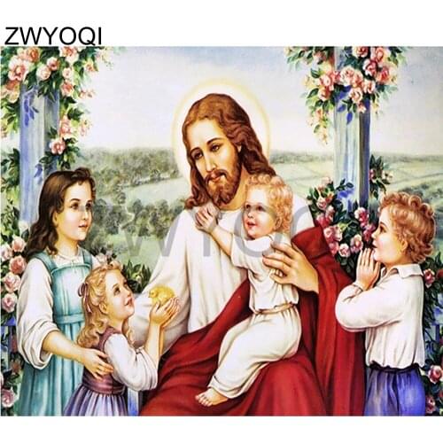 DIY3D Diamond mosaic Full Round Diamond painting Jesus child Aura Full Square Diamond embroidery Cross stitch Jesus child Aura