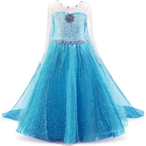 Princess Dress Fancy Costumes Kids Baby Girl Clothes Girls Train Dress For Children 4 5 6 7 8 9 10Yrs