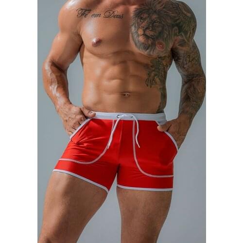 2021 New Swimwear Men Sexy Swimming Trunks Swimsuit Mens Swim Pants Patchwork Beach Shorts Mayo De Praia Homens Maillot De Bain