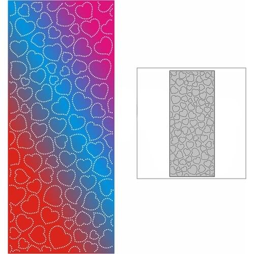 New Slim Spotted Fall in Love Background Plate Craft Embossing Mold 2021 Metal Cutting Dies for Scrapbooking Album Card Making