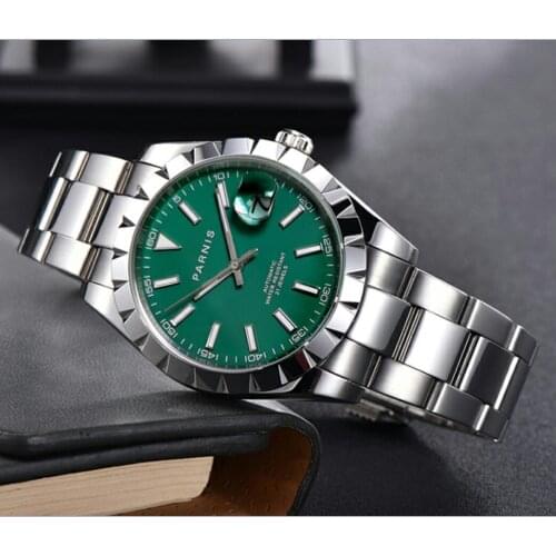 New 40mm Parnis Sapphire crystal MINGZHU2813 or MIYO TA8215 Automatic Automatic date luminous Mechanical watches GR145-20