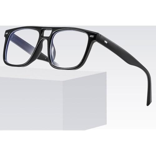 Retro Oversized Anti Blue Rays Computer Glasses Women Blue Light Coating Gaming Glasses Mens Square Frame Anti Eyestrain Eyewear