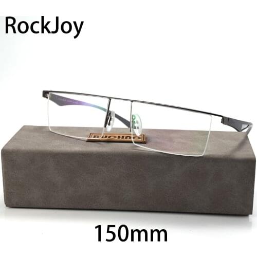 Rockjoy Brand Eyeglasses Frames Male 150mm Oversized Glasses Men Plain Eyewear Spectacles for Prescription Myopia Optical Lens