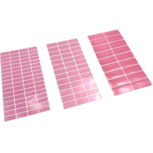 Blank Name Sticker Pink Color Kids Personal Label DIY Waterproof Memo Pad Adhesive Tags Writable Note School Stationery Supplies