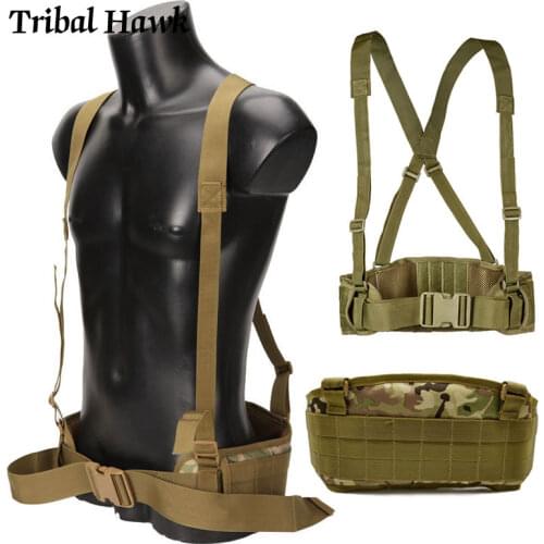 Tactical Belt Military Army Combat Airsoft Molle Belt 1000D Nylon Waist Girdle H-shaped Convenient Hunting Waistband Accessories