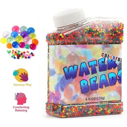 Water Beads 270g Colourful Water Absorption Growing Balls Beads for Plants Flowers Vase Filler Home Party Decor Kids Sensory Toy