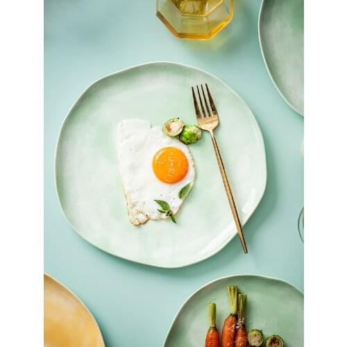 Style steak plate high-grade and good-looking dessert plate exquisite light luxury Western food plate Nordic tableware