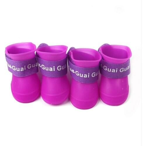 Waterproof Pet Rubber Boots Yorkie Shoes for Dogs Small Large Rain Shoes Breeds Candy Color Cat Socks Pet Supplies