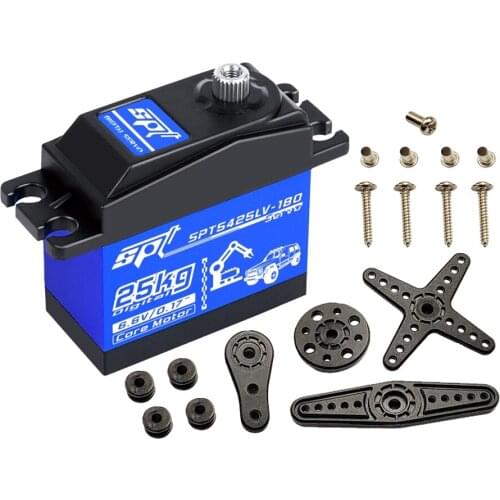 Waterproof SPT5425 25KG 4.8-6.0V Metal Gears Digital Servo JR Plug For 1/10 RC Car Crawler SCX10 TRX4 Truck Robot