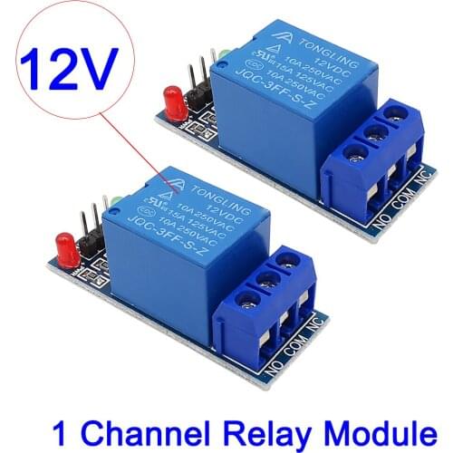 1/2/5Pcs DC 12V 1 Channel Relay Module Shield 12V Low Level Trigger Modules for Arduino SCM Household Appliance Control