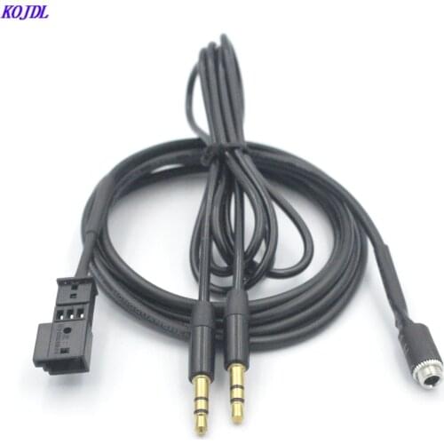 1set car aux cable Adapter 3.5mm 3 Pin female Jack AUX connector Radio audio Cable suit For BMW E39 E46 E53 X5 series3 M3 kit