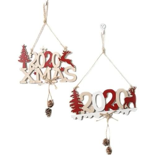 1Pcs Delicate Christmas English Alphabet Wooden Pendant Decorations Creative Christmas Tree Ornaments Festive Party Supplies