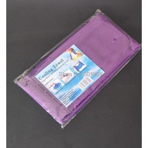 10Pcs Hot Purple Cool Towel Sport Ice Towel Instant Cooling Heat Relief 90*30cm Summer Cooler Cold Towel Reusable