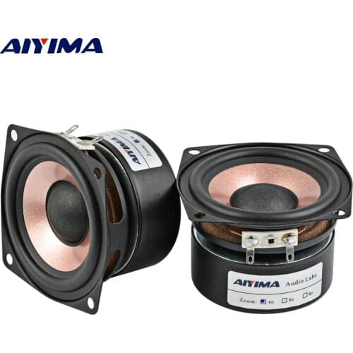 AIYIMA 2Pcs 2.5Inch Audio Speaker 4Ohm 8Ohm HIFI Desktop Full Range Speaker High Sensitivity Loudspeaker 8-15W