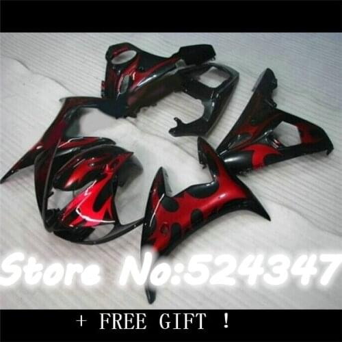 B Hot sale body work for R6 fairing kit 2003 2004 2005 red black Fairing YZF fairings 03 04 05 Motorcycle Accessories & Parts