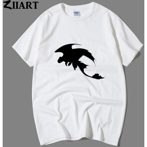 Toothless Night Fury How To Train Your Dragon Hiccup Boy Man Cotton Short Sleeve T Shirt Summer Couple Clothes ZIIART
