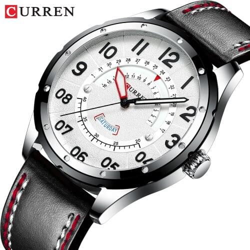 CURREN Mens Watches Top Luxury Brand Men Leather Watches Casual Quartz Wristwatch for Men Relogio Masculino Clock Male Business