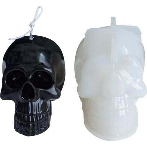 Skull Shape Molds Candle Mold 3D Skeleton Head Skull Silicone Mold for Handmade Craft Candle Making Mould Halloween Party Decor