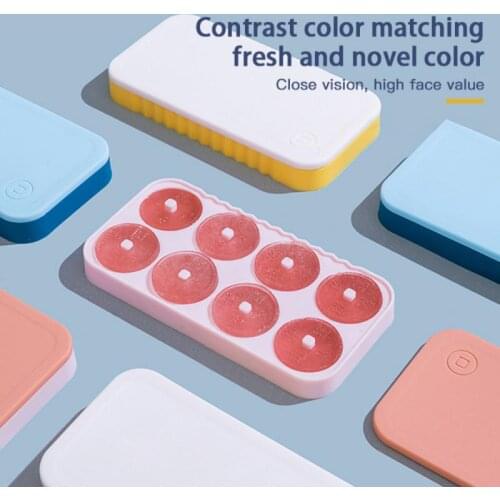 Flexible Silicone Ice Cube Mold Copper Cash Coin Shape With Quick Open Buckles Lid BPA Free Freezer Drinks Whiskey Home Bar Tool