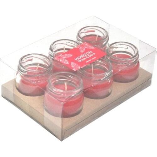 Horizon Candle Jar Candle Strawberry Fragrant 6'lı 3933 candles and scents свечи и ароматы velas y aromas