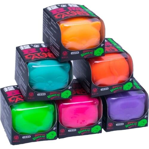 Fidget Sensory Toy Cat Squishy Squeeze Decompression Stress Relief and Anti-Anxiety Toys For Kids Birthday Gifts