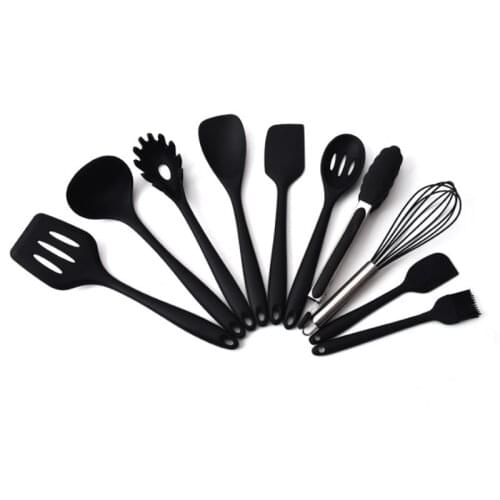 Food-Grade Silicone Kitchenware 10-Piece Non-Stick Cookware Kitchen Utensil Set Innovative Household Kitchen Cooking Tools