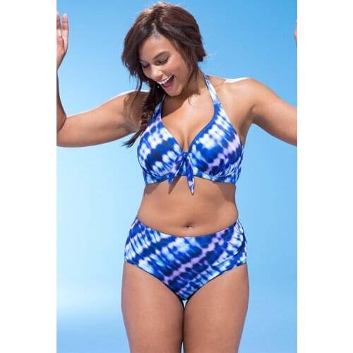 Swimwear For Women Swimsuit Two Piece Female Separate High Waist Print Swim Tankini Teenager Large Size Swimsuits 2019 Bathing