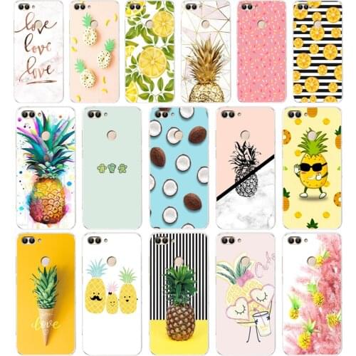 55AA Pineapple Soft TPU Case Cover For Huawei Honor P Smart 2018 2019 Y6 Prime 2018 Nova 2i 3i View 10
