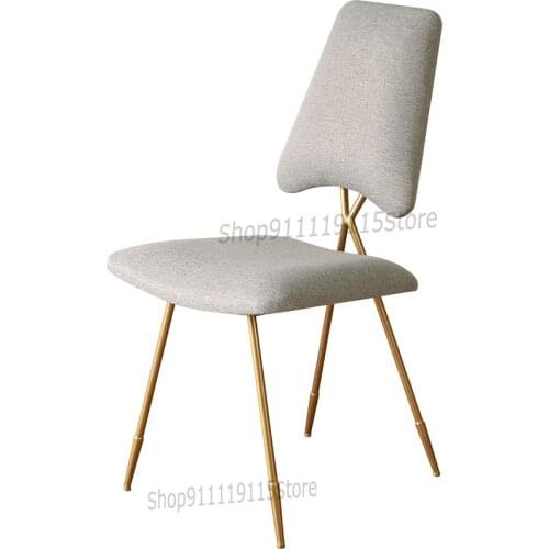 Nordic Iron Dressing Chair Household Creative Dining Chair Back Leisure Restaurant Coffee Shop Dressing Stool Fashion Desk